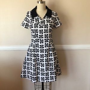 BEA & DOT By MODCLOTH Retro Telephone Dress Medium